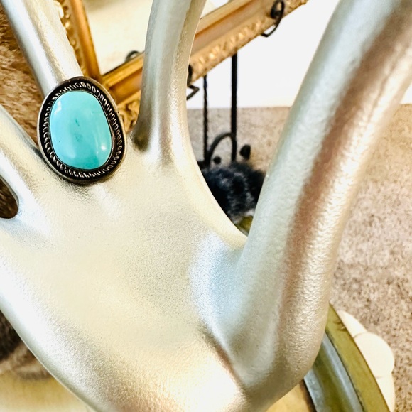 🔥 Gorgeous Vintage Turquoise Signed Sterling Ring - Picture 9 of 16